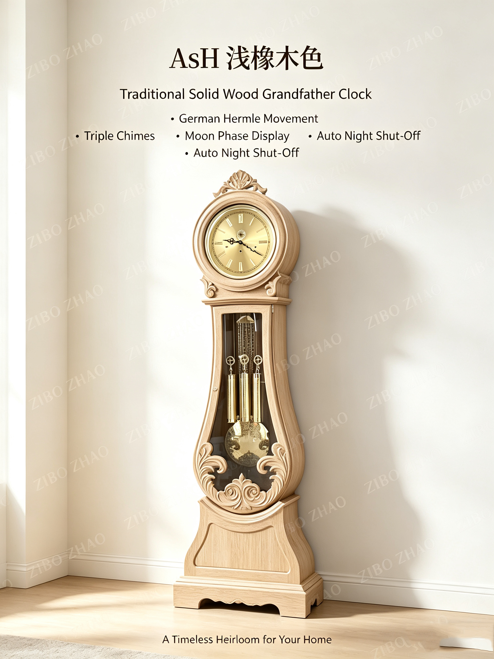 German Grandfather Clock No.1214-2 - 图片 5