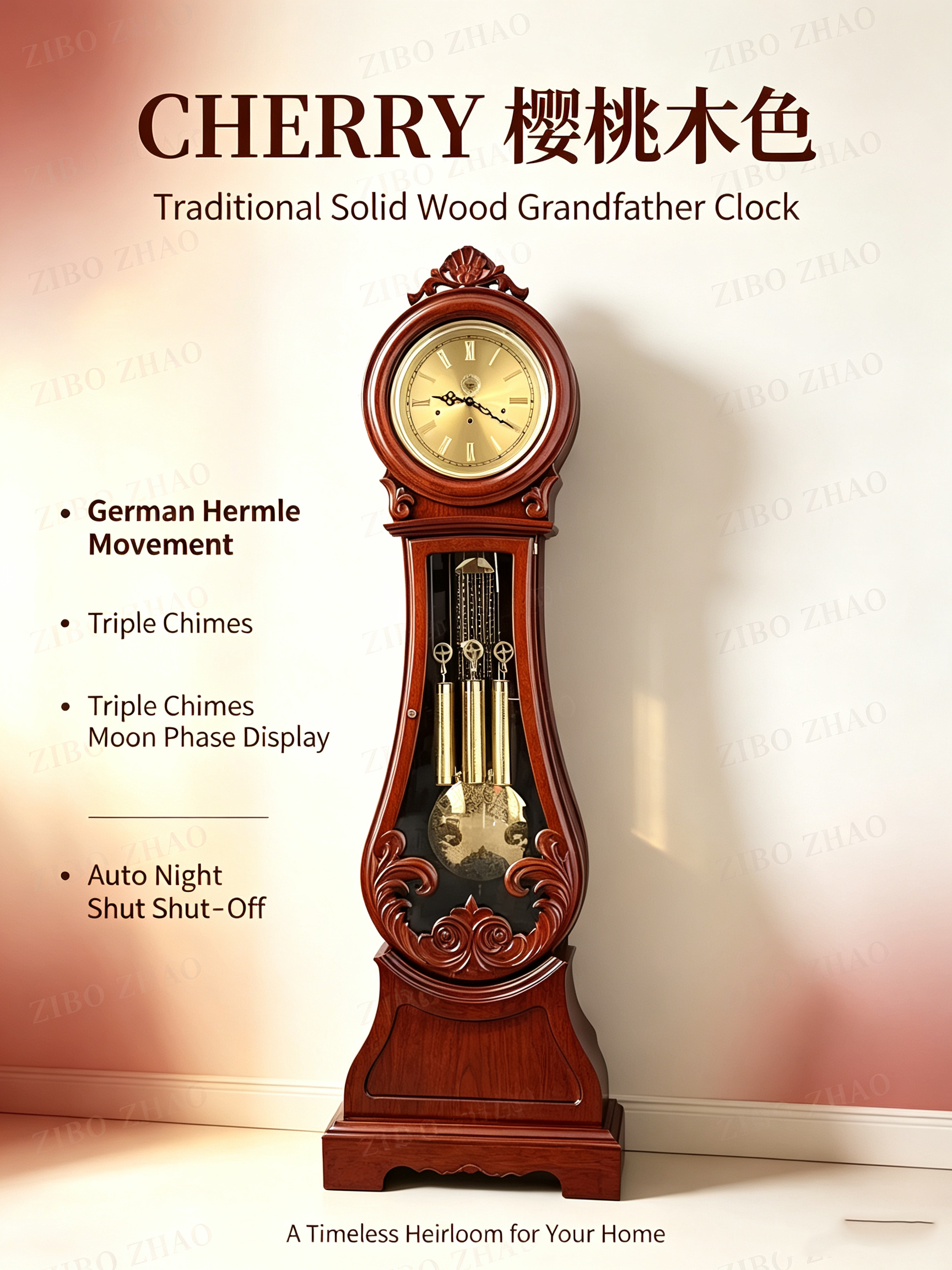 German Grandfather Clock No.1214-2 - 图片 3