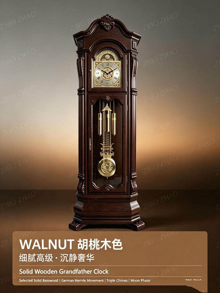 Traditional Solid Wood Grandfather Clock No.1307-2