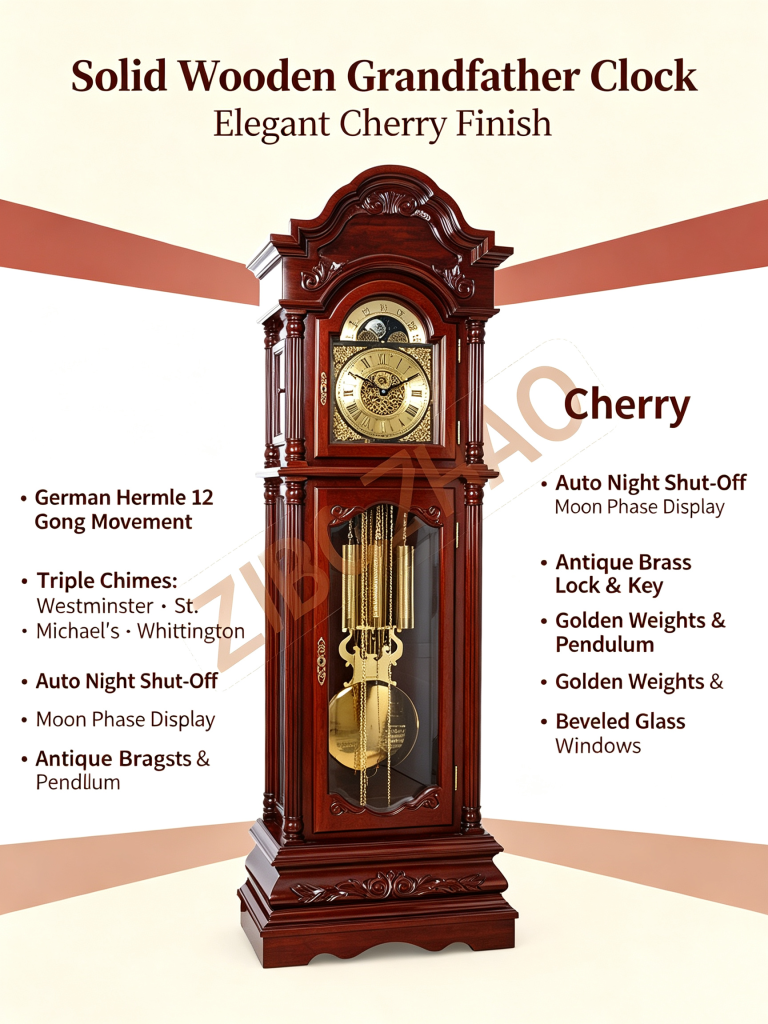 Standing Wooden Clock No.1009-5